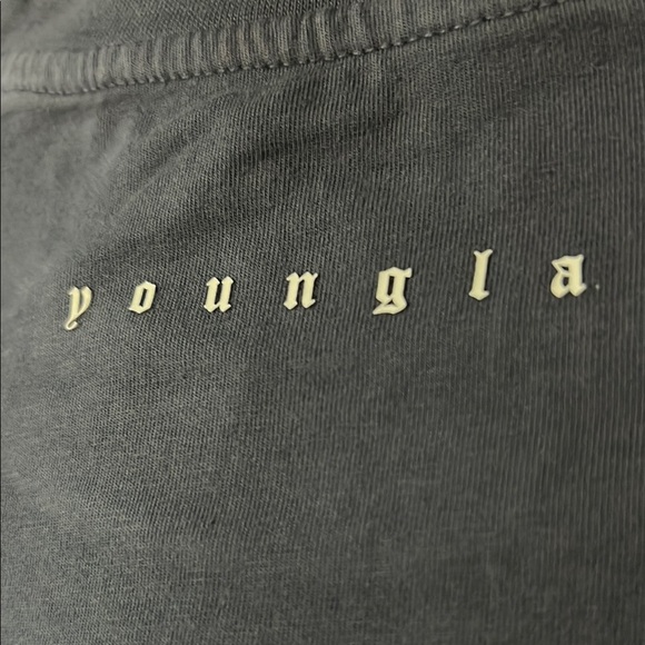 YoungLA Gray Long Sleeve Tee Classic Crew Neck - Picture 9 of 9